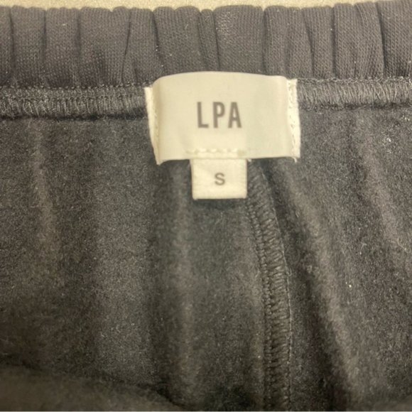 LPA Revolve 'Caitlin Pant' Black High Rise Fleece Sweat Pants Joggers Small NWT - Picture 7 of 8